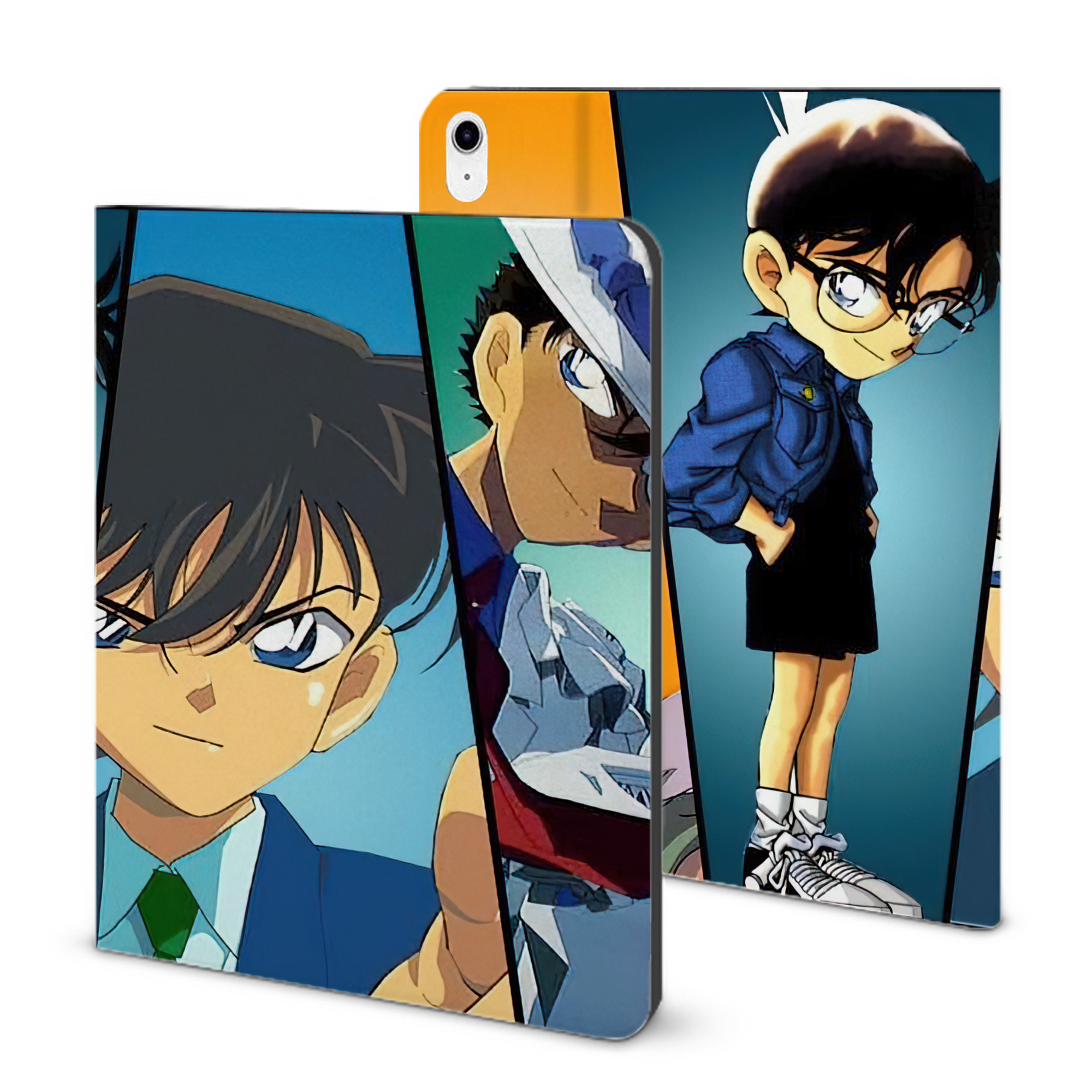 （画像用） 名探偵コナン Detective Conan IPad ケース ブック型 PUレザー TPU 耐衝撃 軽量 薄型 ペン収納なし 全面保護 IPad 各モデル対応